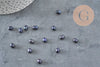 Perle naturelle eau douce ovale noire semi-percée 6-7mm, x1 VALIDE-Perles-Gingerlily Perles
