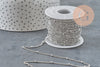 Chaine satellite acier 304 inoxydable platine 3x1mm, x1 mètre (G11397)-Chaînes-Gingerlily Perles