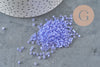 Perles rocaille tube verre bleu transparent 2.5mm, x1 sachet de 8g (G11401)-Perles-Gingerlily Perles