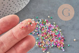 Perles rocaille tube verre multicolore transparent silver lined 1.5-2mm, x1 Sachet 8g (G11404)-Perles-Gingerlily Perles