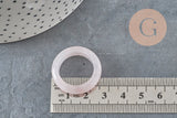 Bague quartz rose naturel 17-21mm, x1 (G11411)