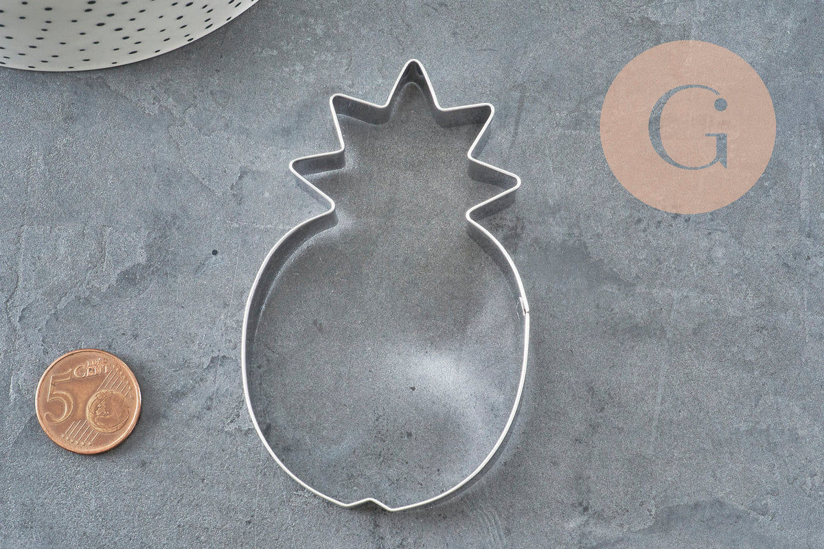 Moule Emporte-pièce ananas 87.5mm, x1 (G11407)-Moules pour loisirs créatifs-Gingerlily Perles