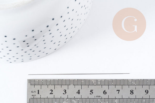 Aiguille de perlage en Acier inoxydable grand oeil 75x0.3mm, x1 (G4881)