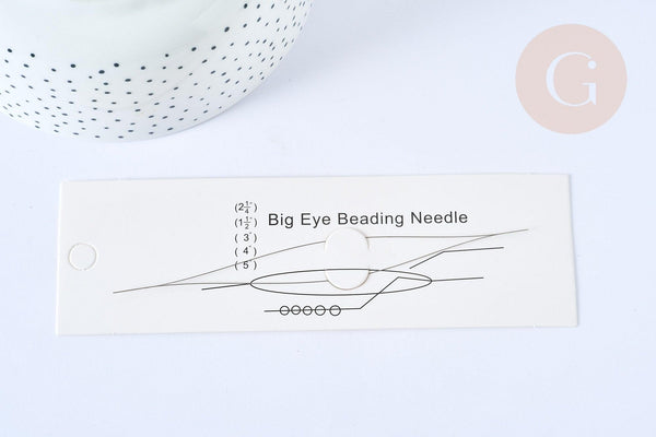 Aiguille de perlage en acier inoxydable platine 125x0.3m, x1 (G7786)