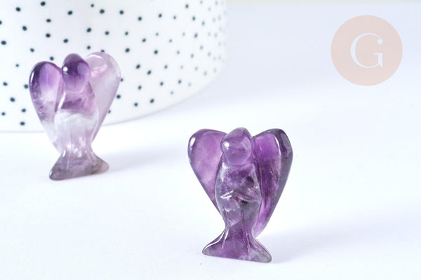 Anges décoratifs en Améthyste naturelle, x1 (G7181)