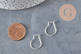 Aros criollos de acero inoxidable 304 plateado de 18mm, x10 (G11271)