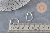 Aros criollos de acero inoxidable 304 plateado de 18mm, x10 (G11271)