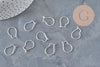 Aros criollos de acero inoxidable 304 plateado de 18mm, x10 (G11271)