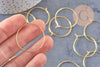 Anneaux créoles dorés 30mm, x20-50-100 (G2602)