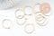 Anneaux créoles en acier 304 doré inoxydable 20mm, x20-50-100 (G2519)