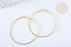 Anneaux créoles laiton doré clair 35mm,boucles oreilles, x20-50-100 (G7047)