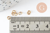 Anneaux de jonction acier IP 304 inoxydable doré 3.5x0.7mm, x50 (G9585)