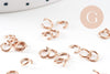 Anneaux de jonction acier IP 304 inoxydable or rose 8x0.8mm, x50 (G10924)