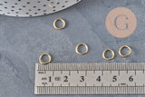 Anillas cerradas redondas de acero inoxidable 304 dorado de 7 mm/0,8 mm, x10 (G11230)