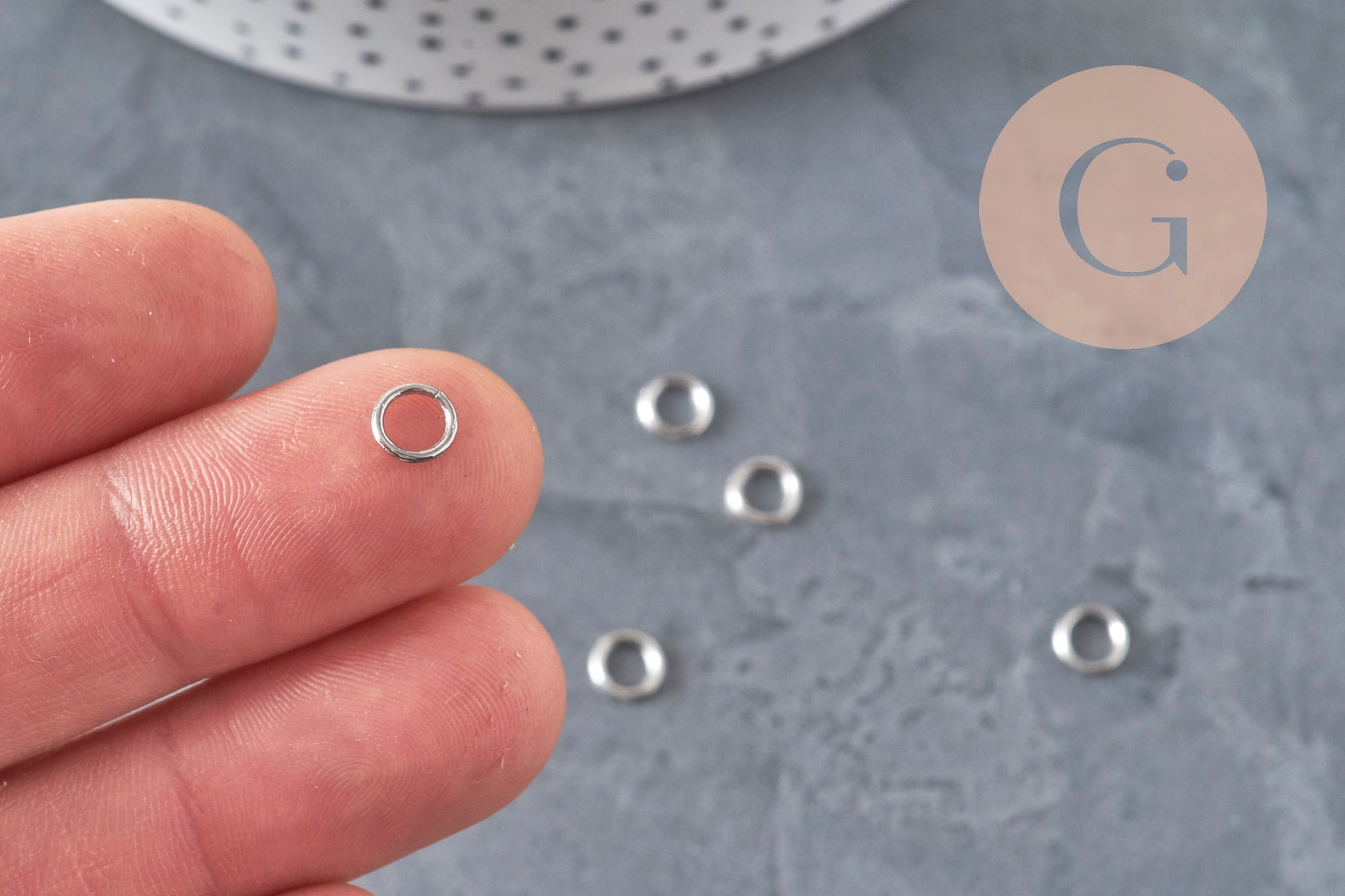 Stainless Steel 304 Round Closed Jump Rings, Platinum, 6mm/0.8mm, x5 (G11215)