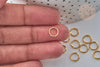 Anneaux ouverts ronds acier 304 inoxydable doré 8mm, x50 anneaux (G7711)
