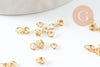 Anneaux ouverts ronds laiton doré 24K 3x0.6mm, x50 (G9892)