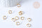 Anneaux ronds acier 304 inoxydable doré 8mm, x10 ou x50 (G2212)