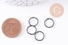 Anneaux ronds fer noir ouverts 10mm, x20 (1.9gr) (G2502)