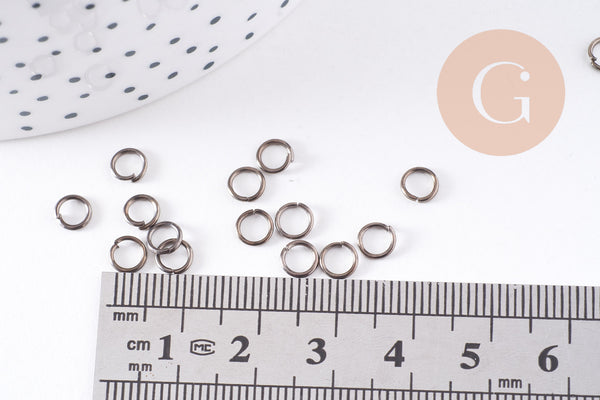 Anneaux ronds métalgun anneaux ouverts 5mm, x20 (G1417)