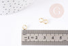 Anneaux ronds ouverts acier 304 inoxydable doré 6x1mm, x10 ou x50 (G2089)