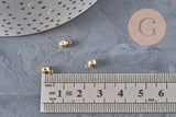 Enganche de goma para colgante de latón dorado 6.5x3.5mm, x10 (G11231)