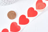 Autocollants Coeur rouge 25mm, le rouleau (G8427)