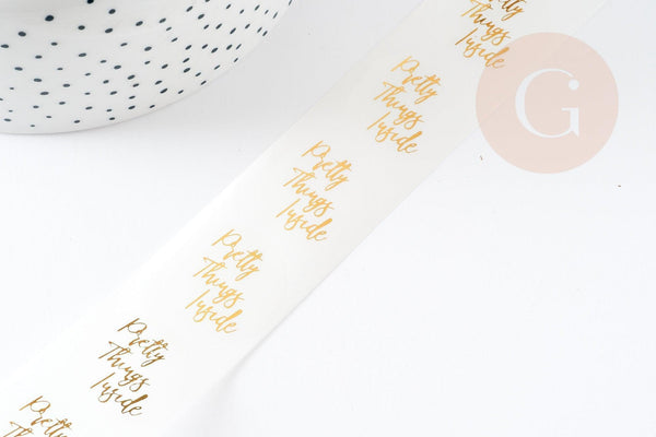 Autocollants message dore 25mm, x500 (G3288)