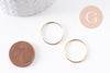 Bague alliance anneau fin gold-filled taile 7/18 gauges, x1 (G10205)