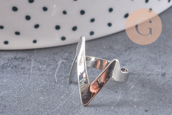 Bague fine argenté 15mm, x1 (G3046)