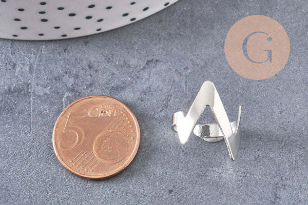 Bague fine argenté 15mm, x1 (G3046)