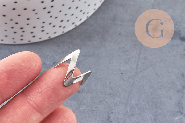 Bague fine argenté 15mm, x1 (G3046)