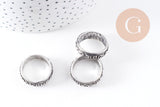 Bague homme argenté 20mm, x1 (G0938)