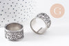 Bague large homme argenté 21mm, x1 (G0328)