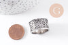 Bague large homme argenté 21mm, x1 (G0328)