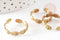 Bague main cristal laiton brut 18mm, x2 (G1227)