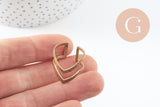 Bague réglable double pointe 19mm, x2 (G1486)