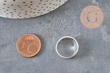 Anillo ajustable personalizable en acero inoxidable dorado 18mmx10mm, x2 (G6870)