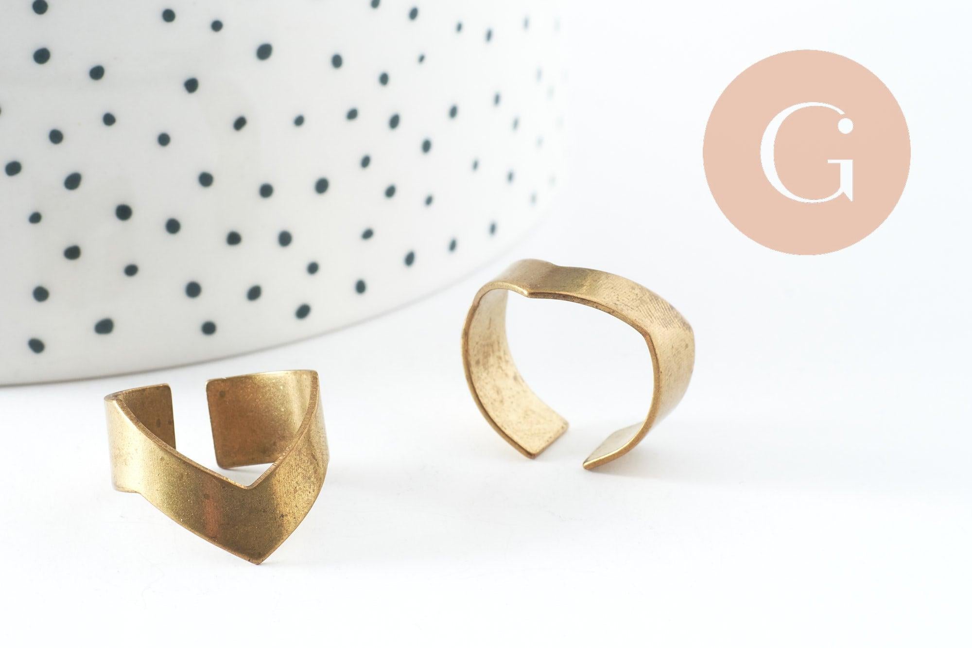 Bague réglable pointe large x2 (G0312)