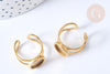 Bague réglable pour cabochon 10mm en acier 201 inoxydable doré, x1 (G7755)
