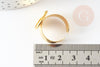 Bague réglable pour cabochon 14mm, x2 (G1453)