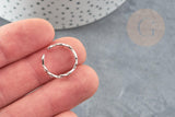 Bague réglable volutes argent 925 massif 18mm, x1 (G9142)