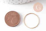 Bague très fine alliance acier inoxydable doré sablée 1mm, x1 (G10366)