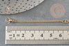 Base de bracelet chaine dorée maille plate 16K 2.5microns 17.7cm, x1 (G9243)