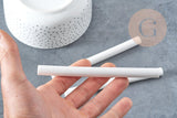 Baton de cire à cacheter blanc 135mm, fourniture pour création de sceaux personnalisés invitations de mariage DIY, x1 (G8918)