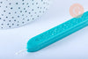 Batonnet de cire à cacheter vert nacré avec mèche, x1 (G7158)