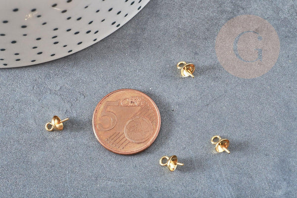 Bélière dorée 8x5mm, x10 (G0508)