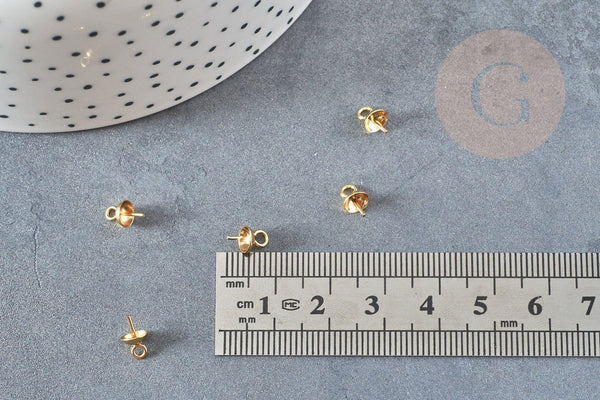 Bélière dorée 8x5mm, x10 (G0508)