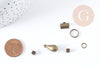 Boite Kit mix de 12 types de fournitures et perles zamac laiton Bronze, x1 (G8845)