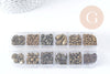 Boite Kit mix de 12 types de fournitures et perles zamac laiton Bronze, x1 (G8845)